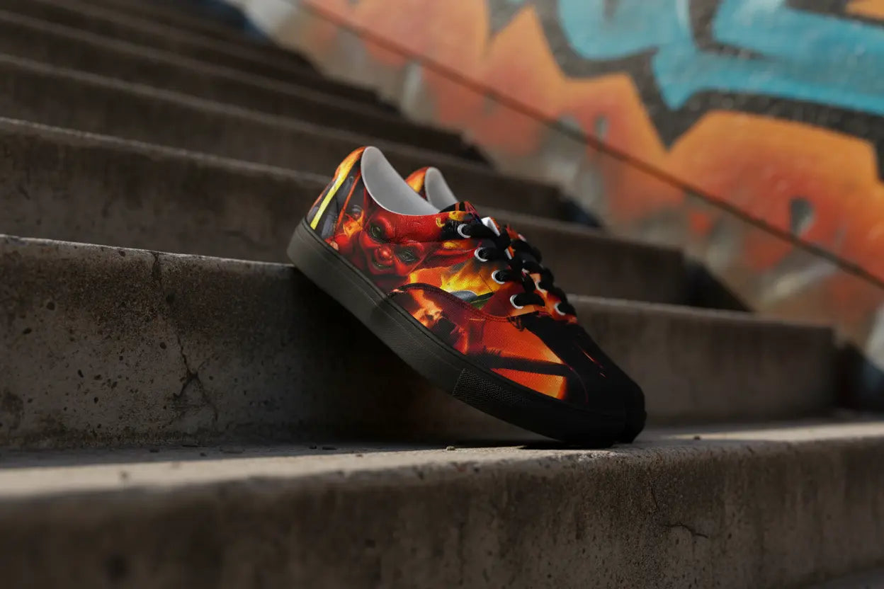 Concrete steps with graffiti