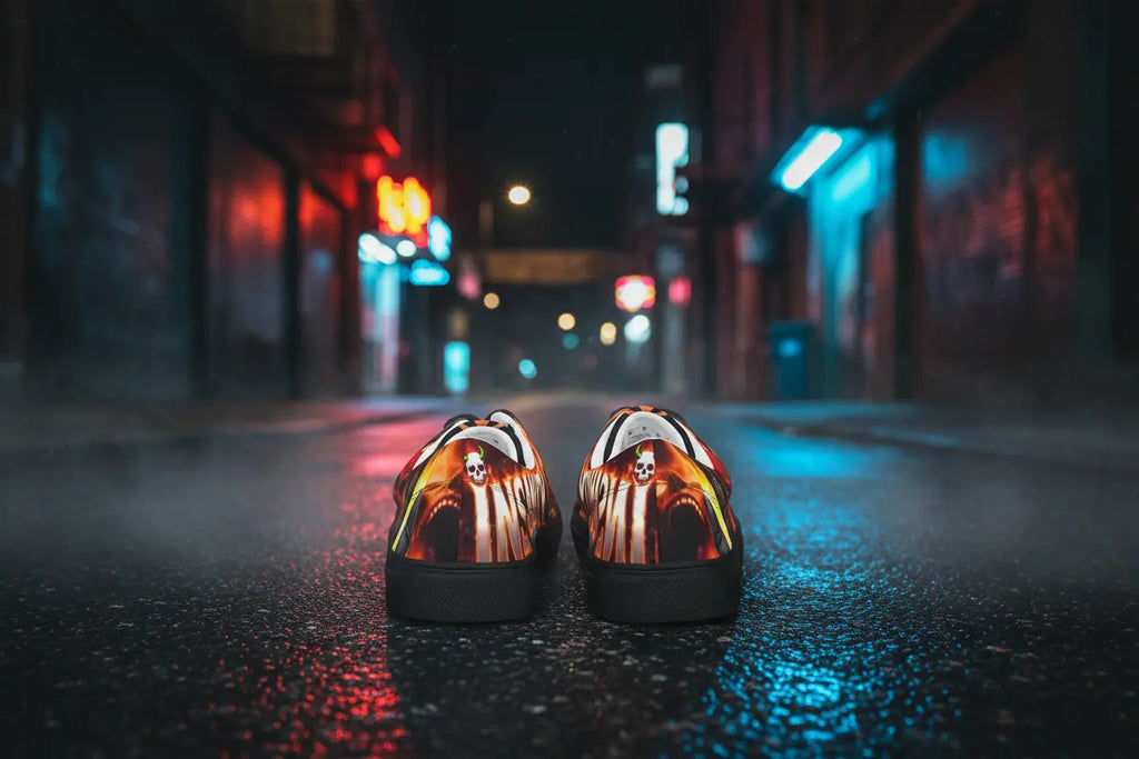 Dark urban with neon