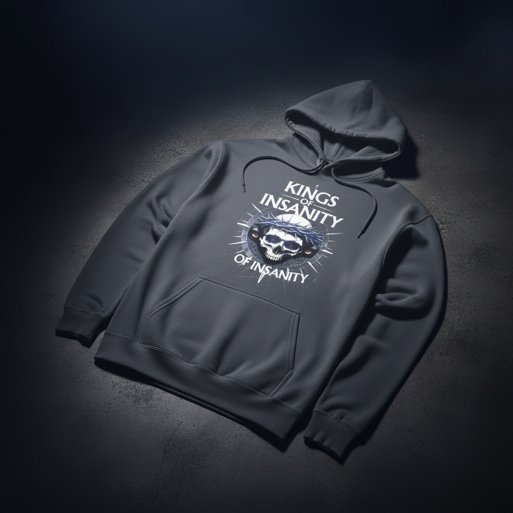 Grey Kings Of Insanity Thorn Crown Hoodie