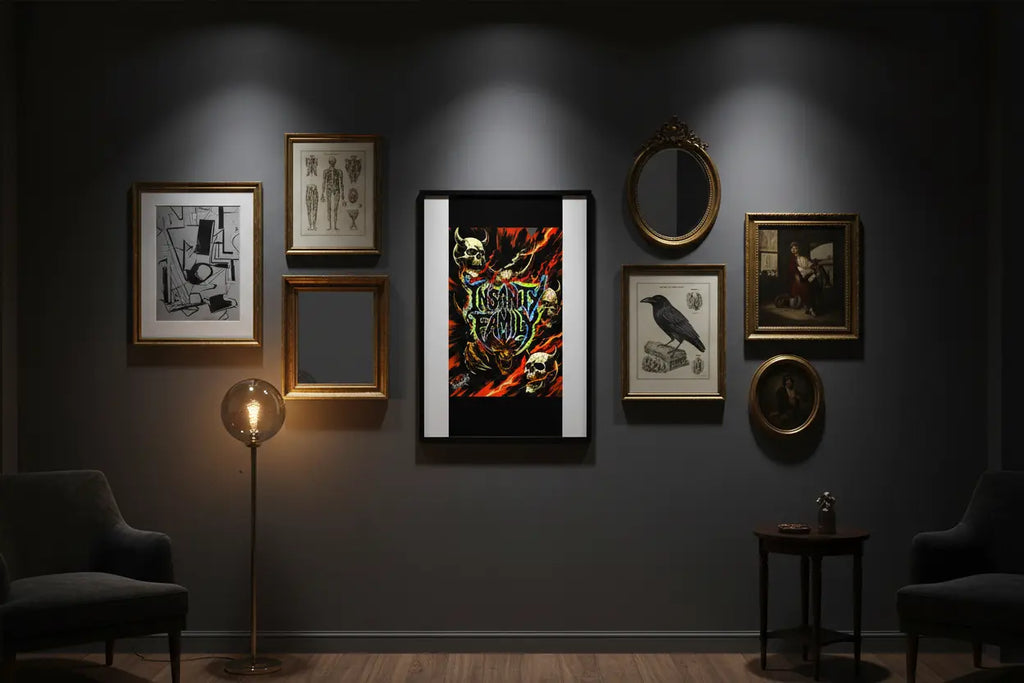 Insane Art poster 12x18 - curated gallery wall setting
