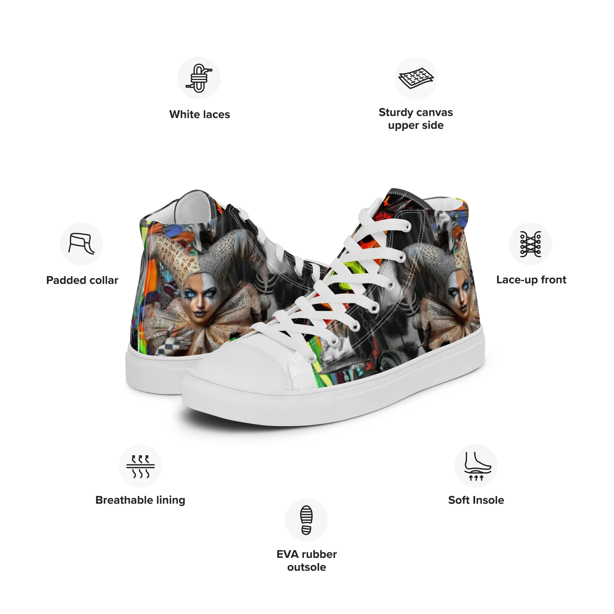 Insanity Circuss High Top Canvas Shoes Insanity Store