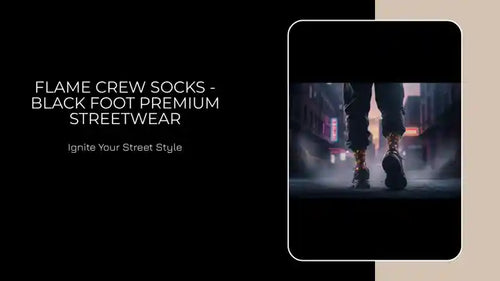 Flame Crew Socks - Black Foot Premium Streetwear by@Outfy