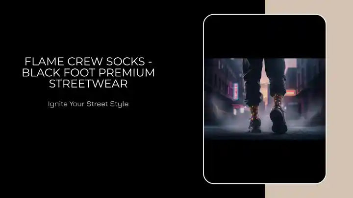 Flame Crew Socks - Black Foot Premium Streetwear by@Outfy