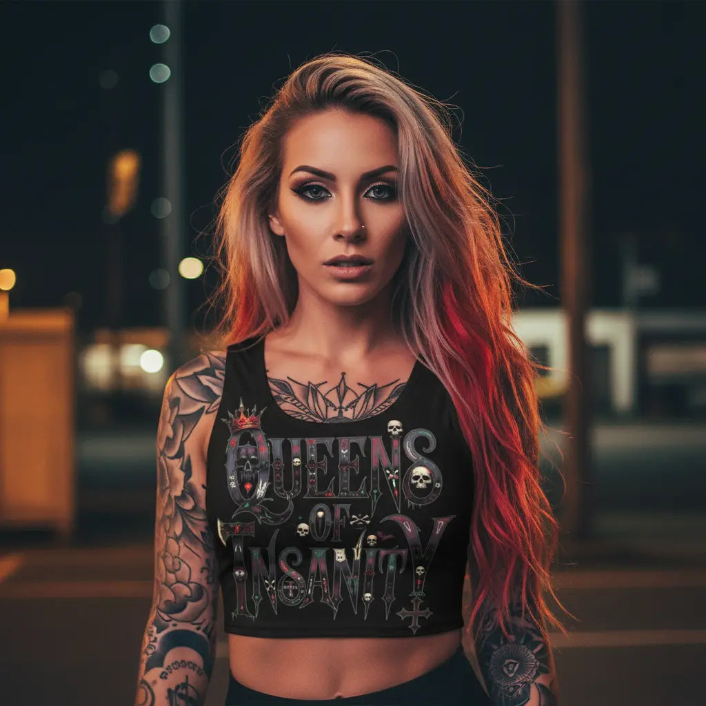 Queens of Insanity Crop Top Cinematic Lifestyle