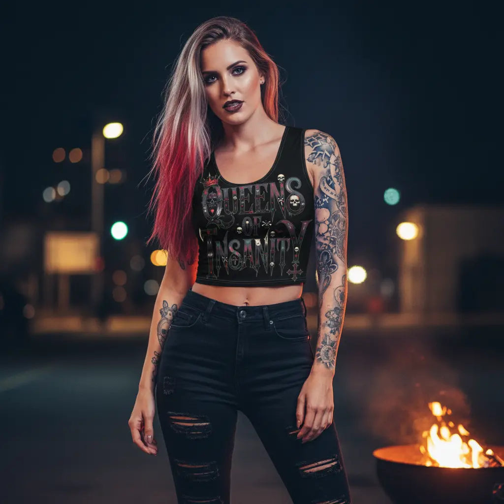 Queens of Insanity Crop Top Lifestyle