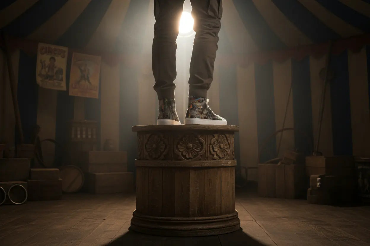 Rear angle circus mockup